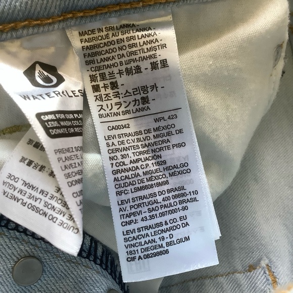 Levi’s Premium ribcage straight super high rise ankle jeans button fly size 25 - Picture 11 of 16